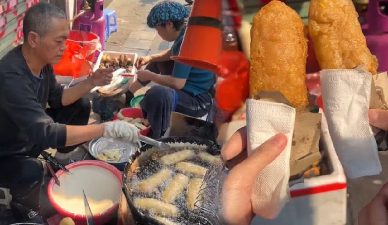 Bánh quẩy giòn tan, thơm phức - món ăn sáng quen thuộc trên đường phố Trung Quốc